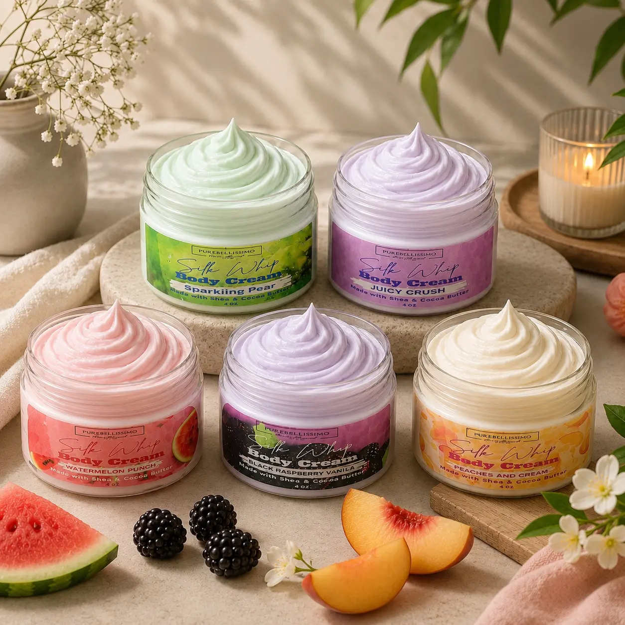 Emulsified Shea Body Butter | Non-Greasy Summer Moisturizer | Fast Absorbing Hydration Cream Moisturizing Lightweight
