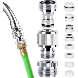 Faucet Quick Adapter Connector with Aerator,Sink Faucet to Shower Hose/Garden Hose/Washing machine hose with Multi-Interface Converter