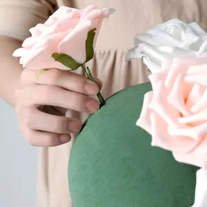 Green DIY Flower Arrangements Craft Foam Ball, Smooth Floral Foam Ball 8"