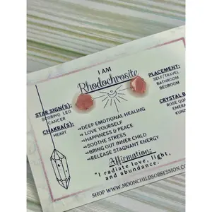 Rhodochrosite Sterling Silver Earrings