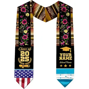 Personalized Honduran American Flag Graduation Sash, Honduran Graduation Sash 2025, Custom Honduras Graduation Stole 2025