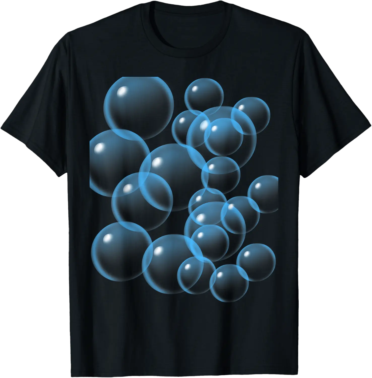 Bubbles Tee Shirt Bright Blue Fun Whimsical Play Shirt T-Shirt - Phoebeumba Shop 93B07NN6JYB8