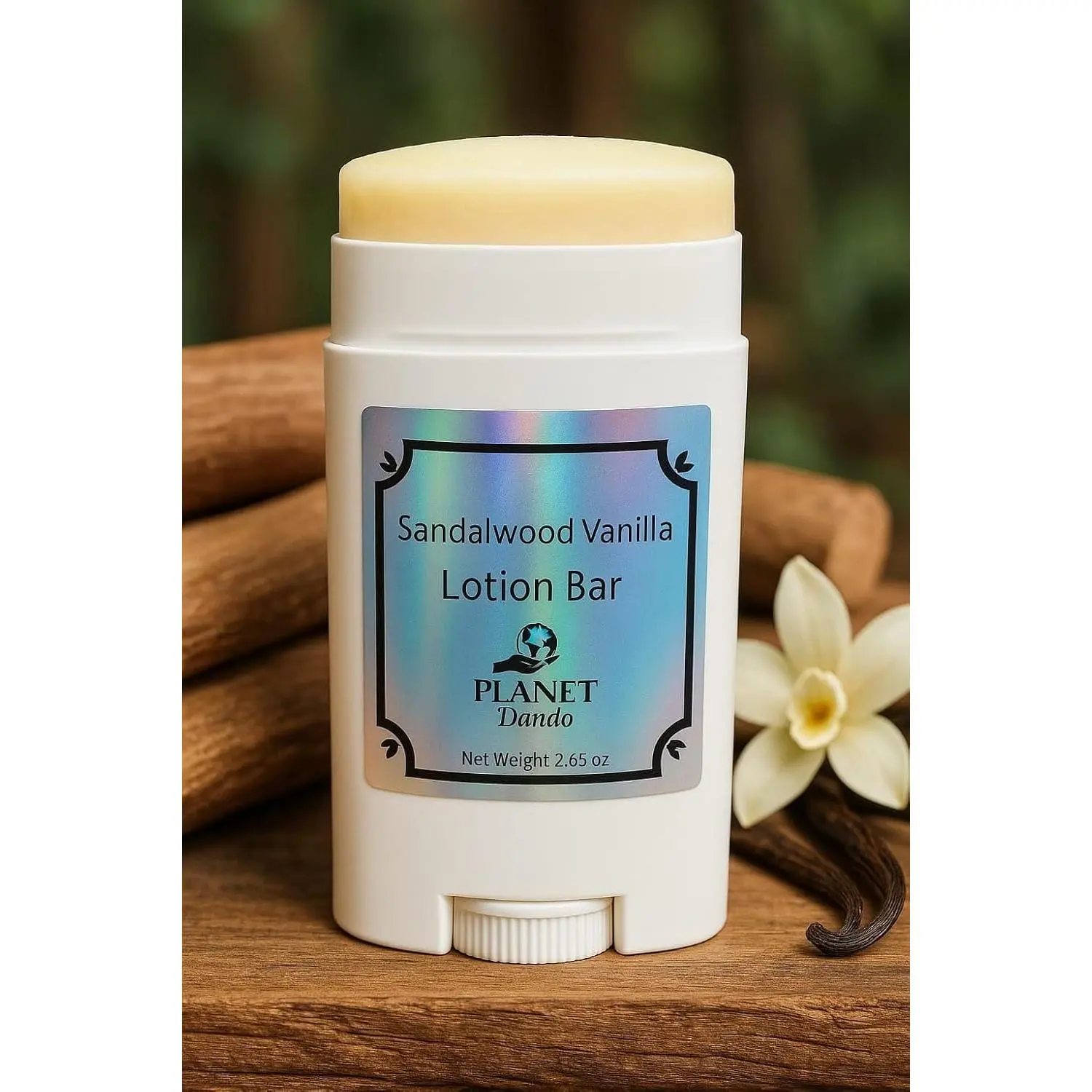 Sandalwood Vanilla Lotion Stick, Organic Moisturizing Solid Lotion, 2.65oz (Pack of 1) (sandalwood vanilla)