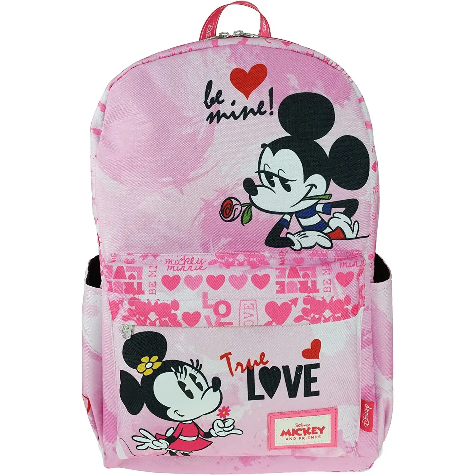 Disney Mickey and Minnie Mouse 17” All Over Print Junior Backpack