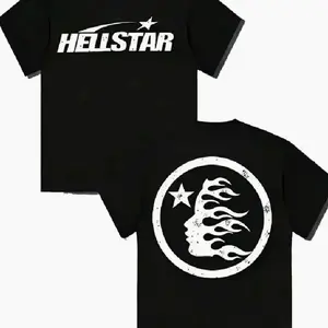 TLXT Hell-Star Pattern Double-Sided Graphic Tee Fashion Shirt – Vintage Y2K Urban Streetwear T-Shirt for Men & Women, Oversized Casual Festival Outfit Apparel, Soft Breathable Spring Summer Fashion Gift for Streetwear & Festival Lovers DWF