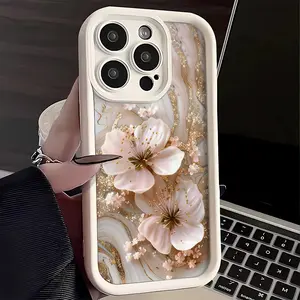 Flowing Golden Flower Pattern TPU mobile phone case applicable for iPhone 16ProMax 15 14 13 12 11 Plus cases durable shockproof protection urban sophisticated phone case cute nic natalie reynolds mosnovo  protective case