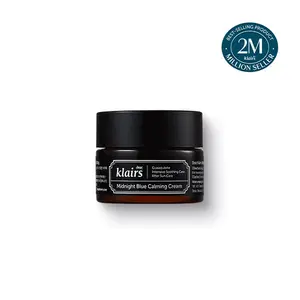 [DearKlairs] Midnight Blue Calming Cream, Soothing, Redness Relief Moisturizer, Hydrating, Fast Absorbing, Light Texture for Easy Use, Sensitive Skin Friendly