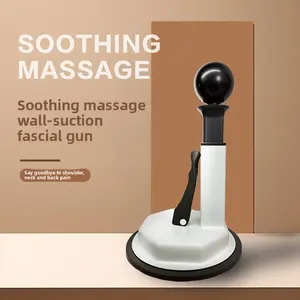 Self-service suction wall Back trapezius Scapula Massager Deep muscle Meridian dredging Back press Therapy Black