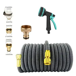 Garden Hose Set, Expandable Water Gun Sprayer, Spray Nozzles, Portable Leak-Proof Car Wash Kit, Durable Garden Hose, Ideal for Gardening & Cleaning