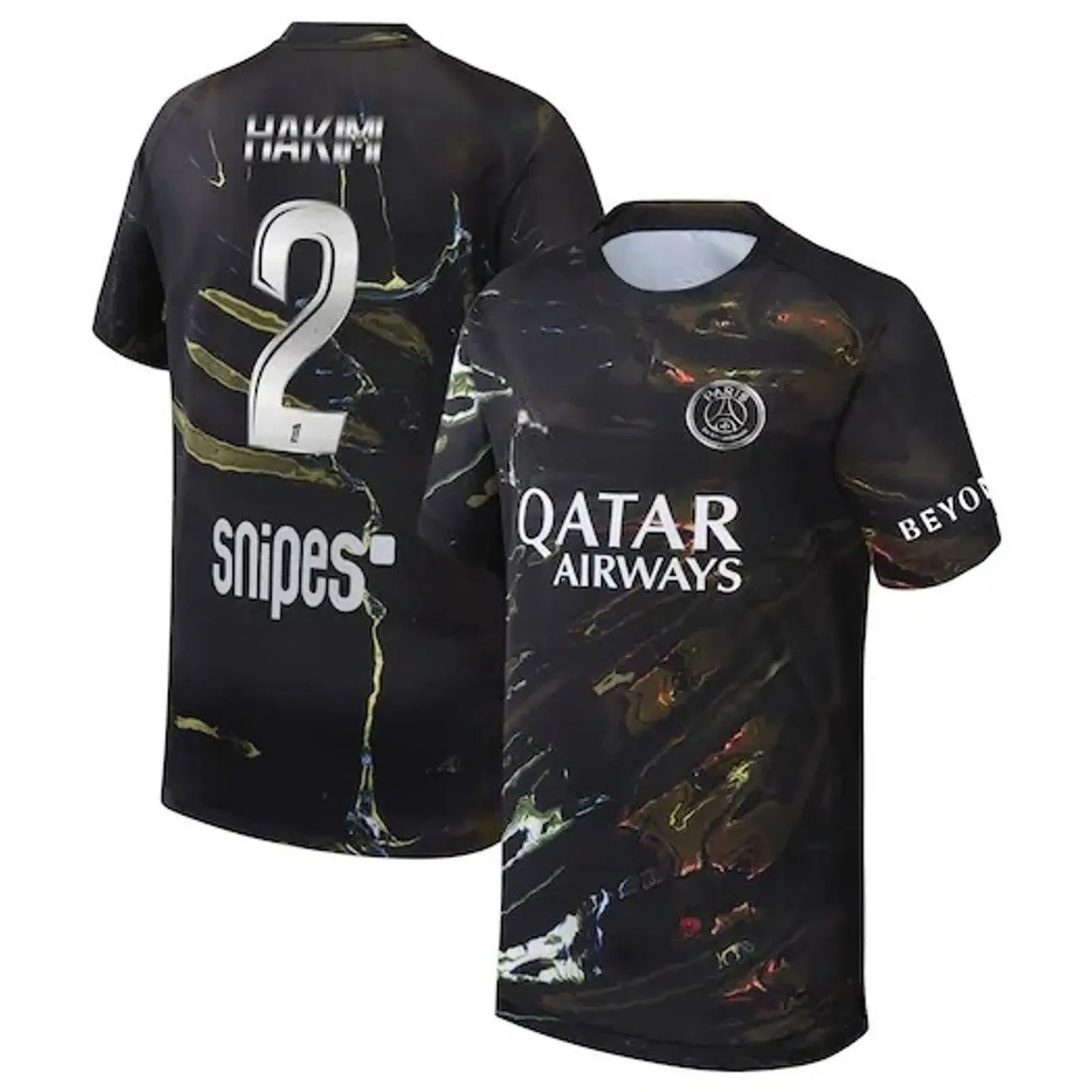 Unisex Soccer/Football Paris Saint-Germain Club Hakimi 2 2025/26 Night Edition Stadium Replica Jersey - Black