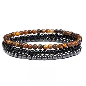 Protection from Negative Energies & EMF Bracelet Pack, Protection bracelet, EMF protection, healing crystals, Tiger Eye, Black Onyx, Hematite, grounding bracelet, negative energy protection, spiritual safety, handmade jewelry