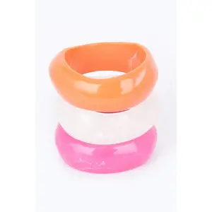Multi Resin Bangle Bracelet