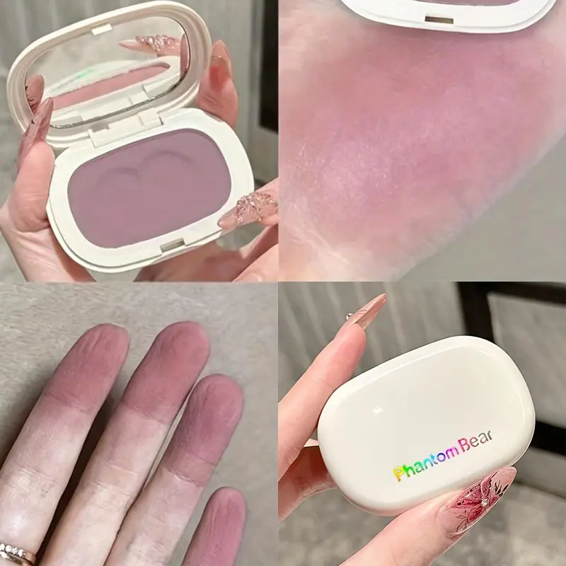 6 colors available, advanced purple blush cream, low penetration, long-lasting natural matte blush, waterproof and sweat-proof, Makeup Beauty Cosmetics Products