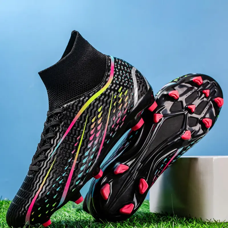 Men's High Top Baseball Shoes, Sporty Breathable Comfortable Non-slip Baseball Shoes, Professional Baseball Cleats for Outdoor Training & Competition, Athletic Shoes, Sports Shoes