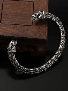 Elegant Odin Raven Head Open Bracelet, Vintage Punk Hip Hop Party Accessory, Gothic Jewelry, Norse Mythology Jewelry, Valentine's Day Gift