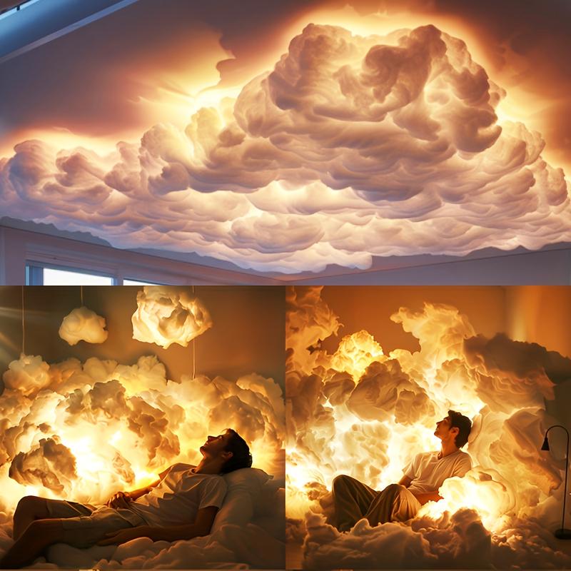 2025 New Upgraded Cloud Light For Gaming Room, Office, Hotel, Party Ceiling Or Wall Decoration, Music Synchronization With Color Changing Function