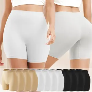 QUASTI 12Pcs High-Elastic Women's Yoga Boxer Briefs| Solid Color Tummy Control Shaping Shorts| 4-Angle Riding Pants for Fitness & Daily Wear