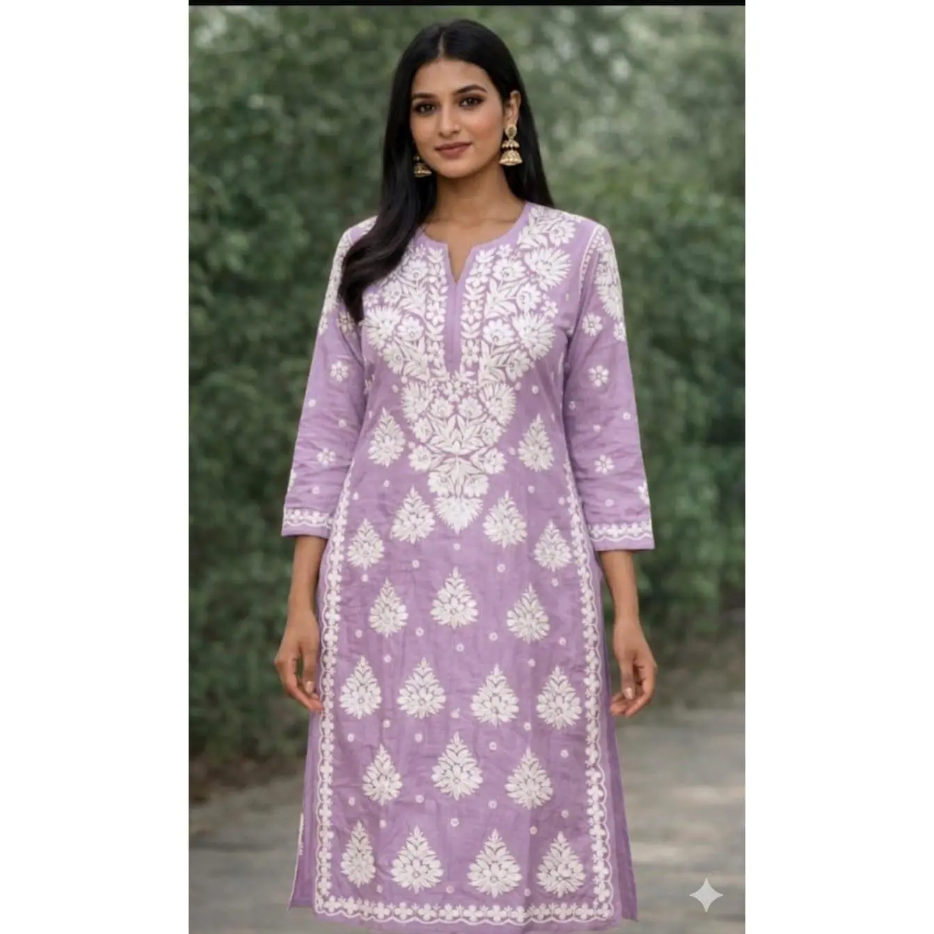 Muslin Heavy handwork Lucknowi Chikankari
