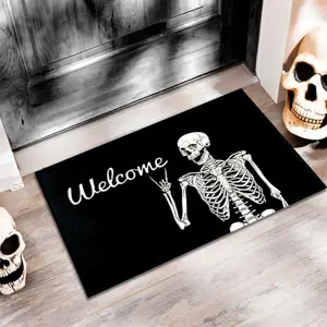 Skull Doormat Skull Welcome Door Mat Living Room Kitchen Floor Mat 17 x29 Inch