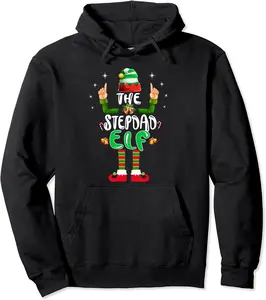 Stepdad Elf Matching Family Group Christmas Party Pajama Pullover Hoodie - Keithhodges Shop 34B0B8CWF1YC