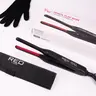 RED by KISS Pencil Flat Iron 0.3 Inch Ceramic Plates, Up to 450°F for Short Hair, Bangs & Edges – Includes Travel Pouch & Glove