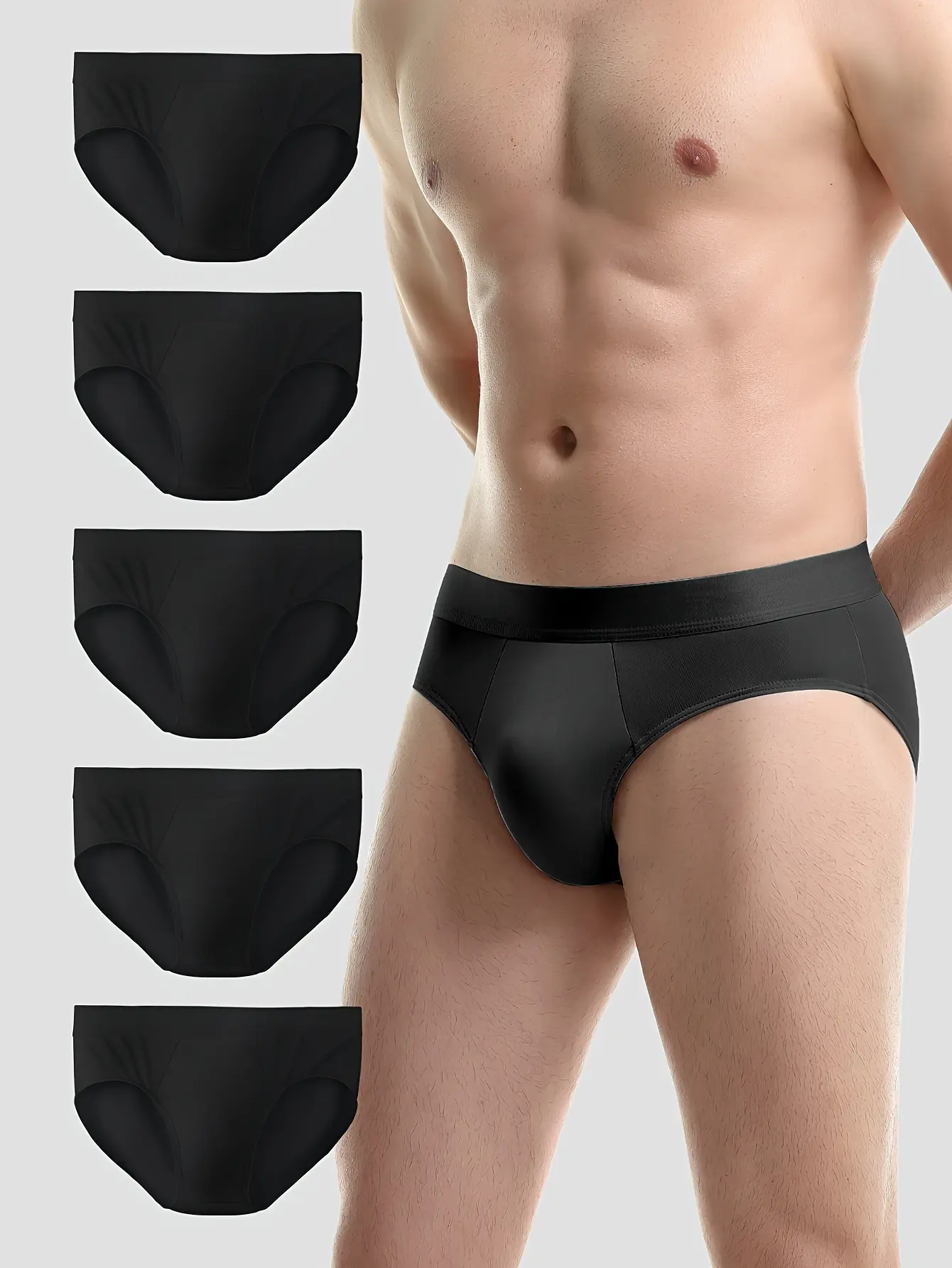 5-Pack Men'S Underwear Made of Breathable, Thin Sports Briefs.