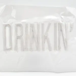 DRINKIN' WHITE PUFF Embroidered HAT/POCKET Patch