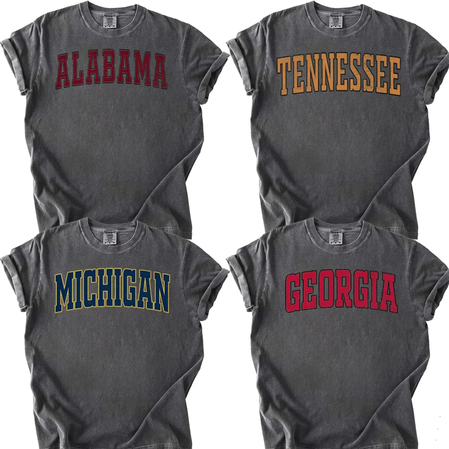 Comfort Colors Pepper Varsity T-Shirt, Vintage Distressed College Graphic Tee, Retro Campus Style Shirt, Classic Fit Cotton Tee, Unisex Athletic Apparel, Top Menswear Streetwear Casual
