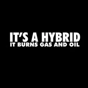 New 2026 K79# 20cm Decals Car Stickers Exterior Accessories It's A Hybrid It Burns Gas and Oil Sticker for 4x4 Offroad car decor accessories