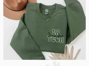 Personalized ER Tech Sweatshirt, Custom ER Tech Sweatshirt, Emergency Room Tech Crewneck, Tech Week Gifts, Emergency Department Sweater