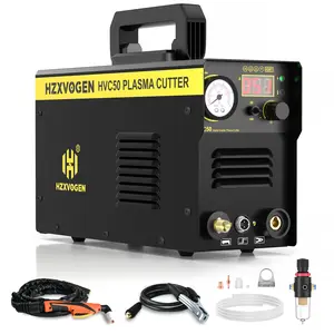 HZXVOGEN HVC50 50Amp Plasma Cutter, HF Air Plasma Cutter Machine 110V/220V Dual Voltage Screen Display IGBT Inverter Plasma Cutting Equipment