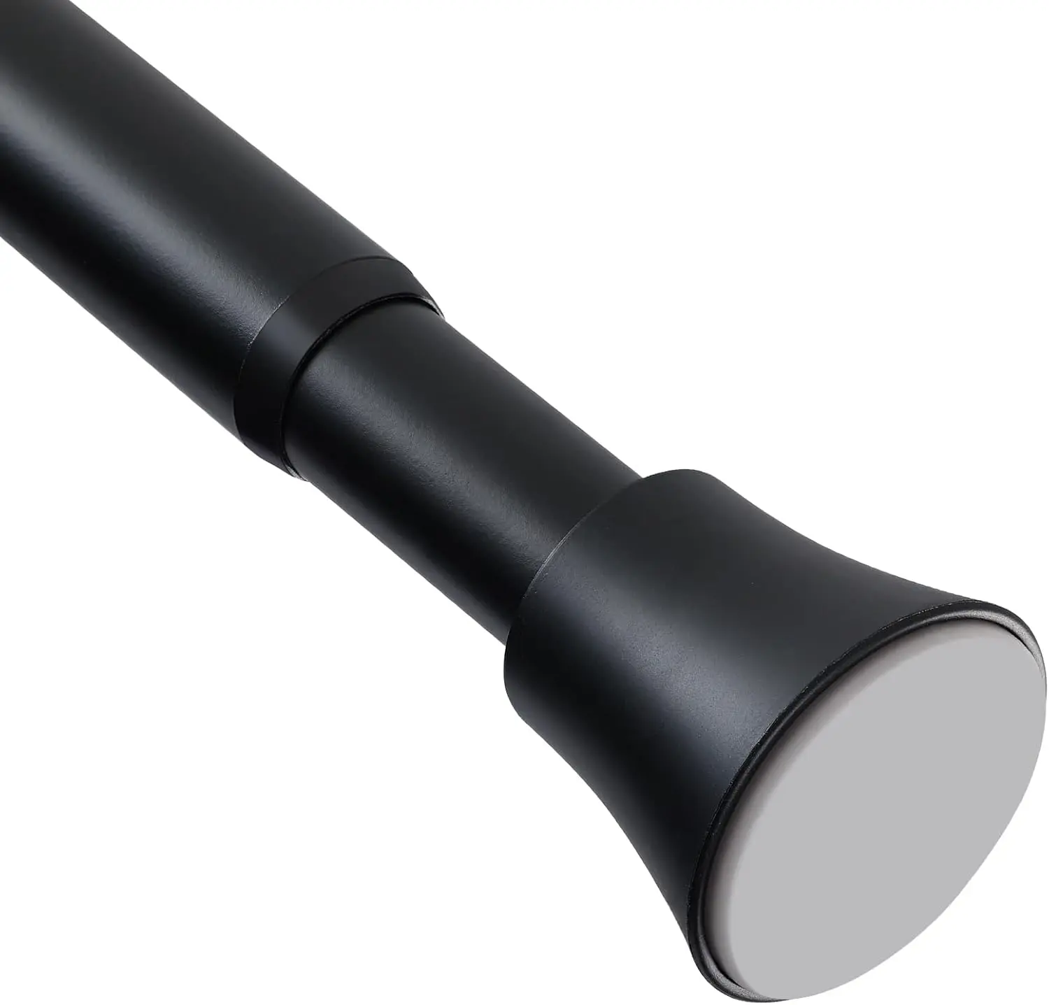 Black Shower Curtain Rod - Tension Curtain Rod Adjustable 32 to 78 inch Spring Tension Shower Rod No Drilling Non Slip, Matte Black