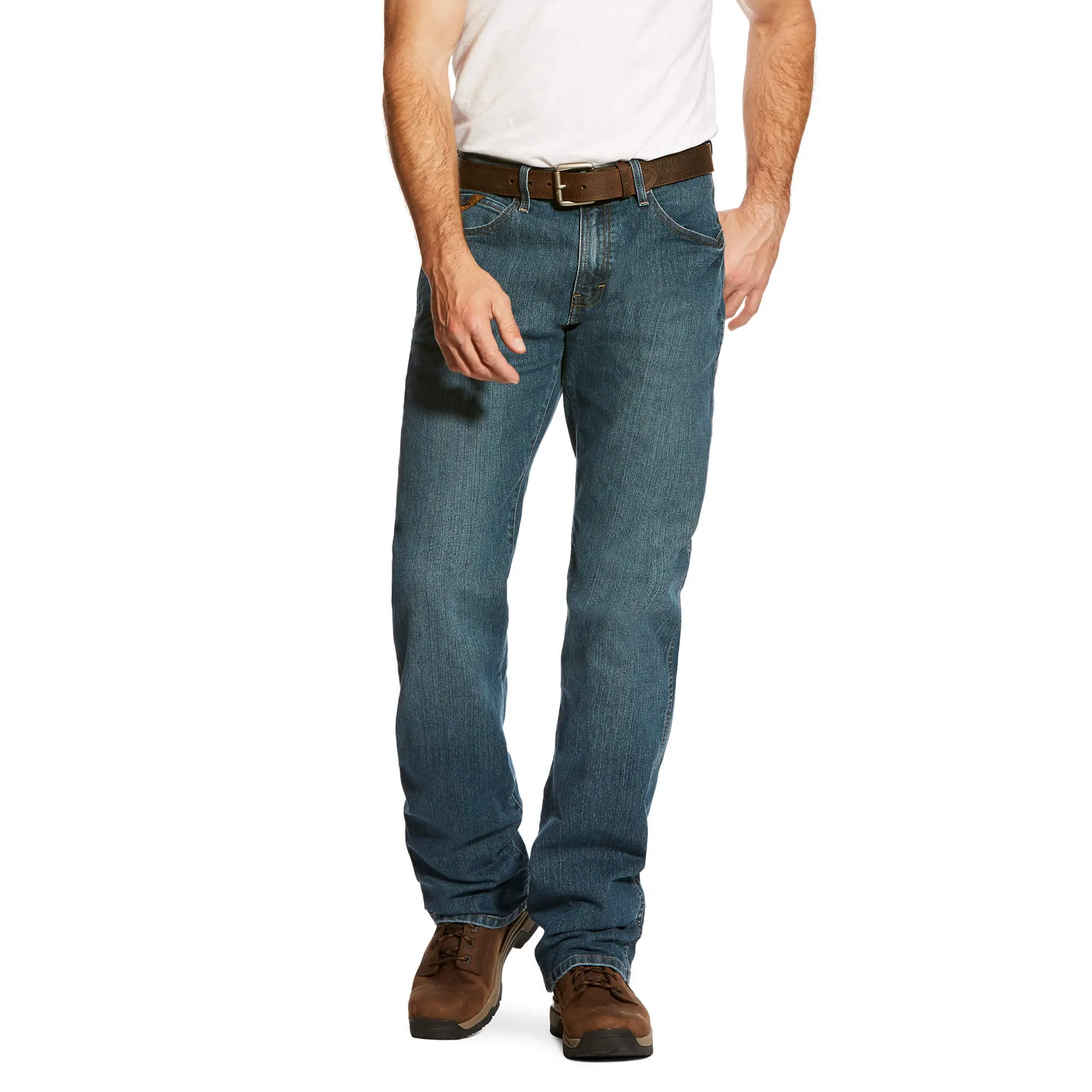 Men's Ariat Rebar M4 Relaxed DuraStretch Basic Boot Cut Denim Jean