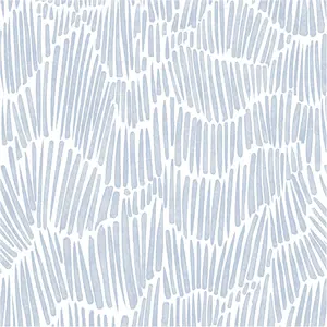 17.3"×78.8" Modern Striped Peel and Stick Wallpaper, Boho Removable Self Adhesive Waterproof White and Blue Contact Paper Vinyl for Bedroom