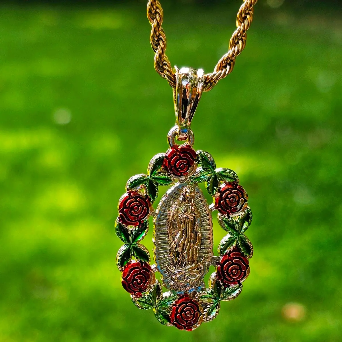 Guadalupe Necklace - Traditional Mexican Religious Jewelry