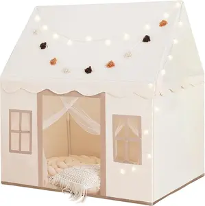 Play Tent with Mat, Star Light, Large Kids Playhouse with Windows Easy to Wash, Indoor and Outdoor Play Tents for Kids, Toys for Girls, Boys, Christmas Gift, TikTokShopBlackFriday