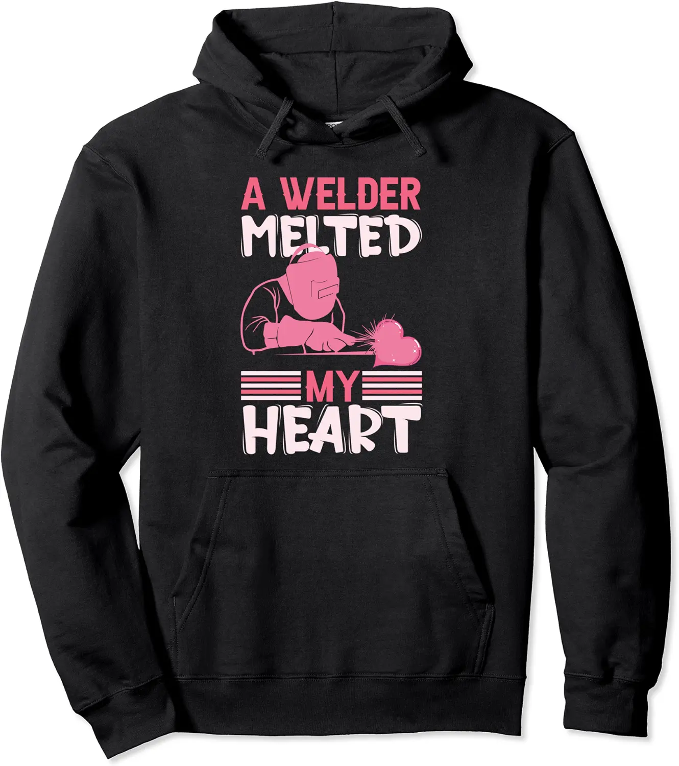 A Welder Melted My Heart Couple Valentines Day Pullover Hoodie - Nafeesaami Shop 45B09JT2GMY4