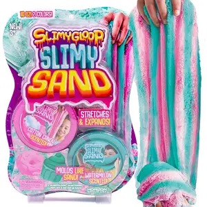 Twist - Teal/Pink Scented Stretchy Cloud Slime, Cotton Candy & Watermelon, Stretchable, Moldable Play Sand, 10oz, Great for Tactile Fun