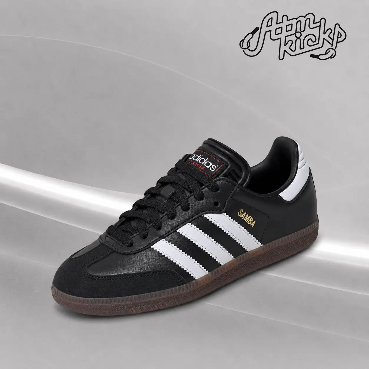 adidas Samba Black None (GS) IF1945 Youth Authentic Shoes Footwear Sneaker Trainer Comfortable Walking Fashion Trending Gift