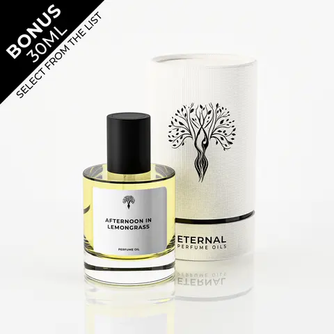 Eternal Perfume Oils – Afternoon in lemongrass Perfume Oil for Men | 50ml with Bonus 30ml Bottle of Your Choice