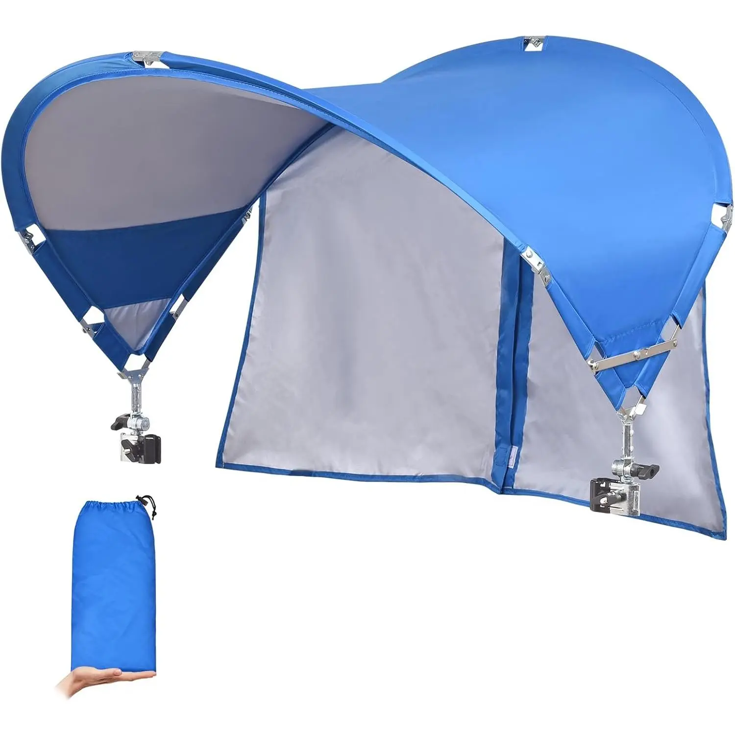 XL Universal Chair Canopy Umbrella, UPF 50+ Foldable Sun Shade Attachment with Adjustable Clamp, Fits  Brands' Beach, Camping, Lawn, Tanning, Zero Gravity, Lounge & Fishing Chairs