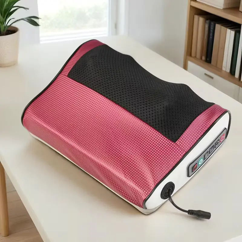 Electric Finger Pressure Neck Heating Massager, Used for Shoulder, Back, Leg And Neck Massage, Deep Tissue Kneading Massager, Finger Pressure Massager, Handheld Massager, Compact Massager Shape, Perfect Gift of a Massage Pillow for Mom, Dad, Women, Men.