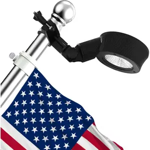 Solar flag pole light bright white 6000k flagpole light upgrade solar powered for fits flag poletricolor solar flagpole lightsoutside house garden yard american flags decor black