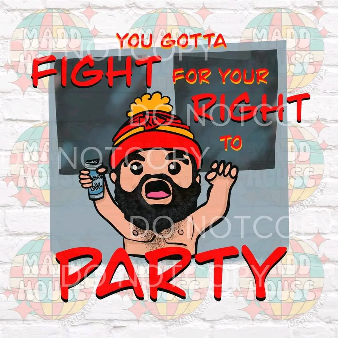 Fight for your right Jason Kelce inspo tee Casual Crew Neck Cotton