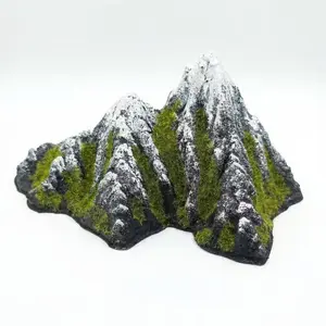 Realistic Mountain Fish Tank Decorative Stone, Velvet Plush Aquarium Ornament, Non-Foggy Water, Faux Rock Canyon Decoration, Aquatic