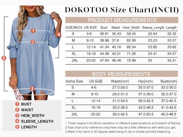 Dokotoo Women's Black Summer Tunic Dress Casual Loose Fit Short Sleeve Crew Neck Flowy Swing Mini Shift Sundress for Beach & Casual Dates