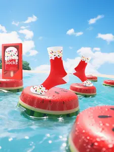 Delicious Ice Cream Gift Socks, Creative Food Theme Packaging, Soft Comfortable All-Season Socks, Casual Wear for Outdoor & Home