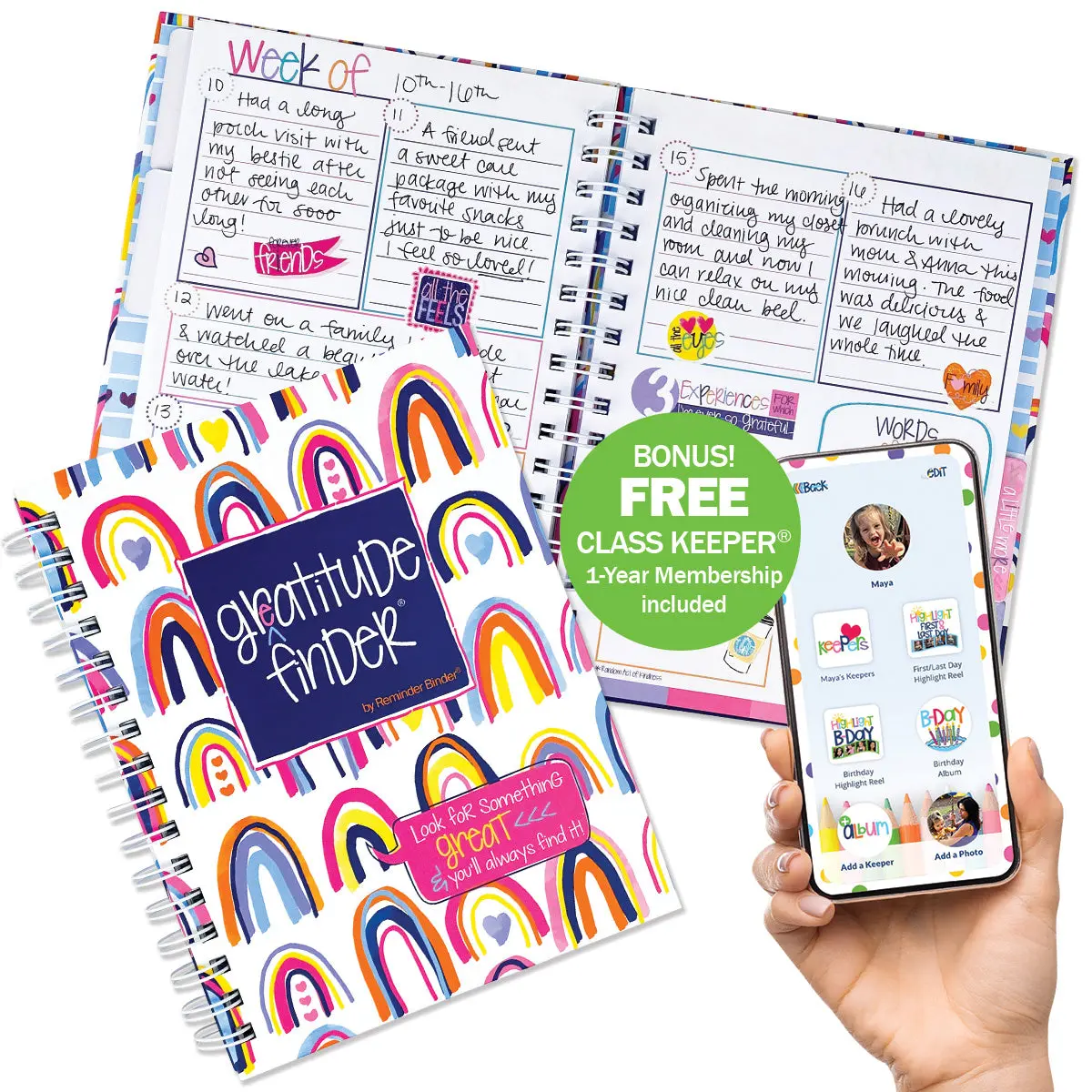 Kids' Gratitude Journal + BONUS App Membership | Gratitude for Them, Keepsakes for You