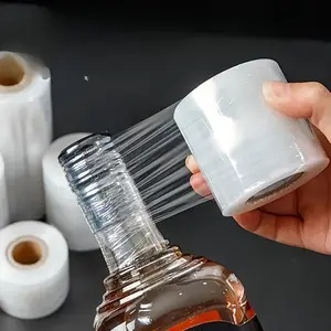 [Stretchable Shrink Film] 1 Roll of 9055-inch Stretchable Shrink Film, Non-heated Bottle Sealing Machine, Easy to Use for Bottled Packaging Supplies, Suitable for Bottles, Jars, and Can Sealing Film