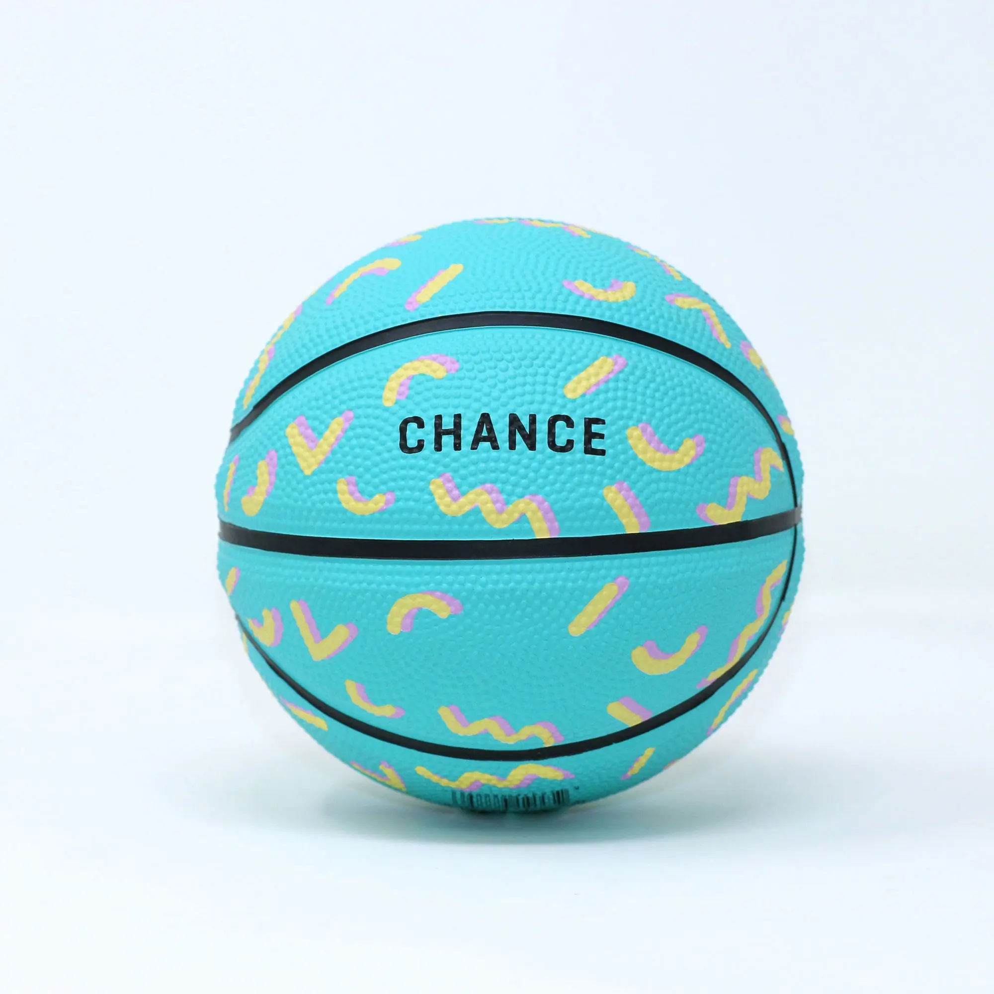 Retro Remix Blue Squiggles Mini Basketball